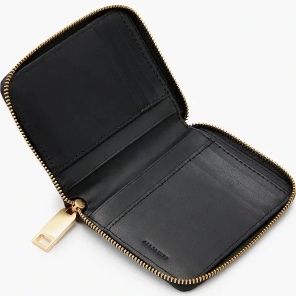 AllSaints Lena Hex Leather Zip Wallet - NWT - Picture 8 of 9